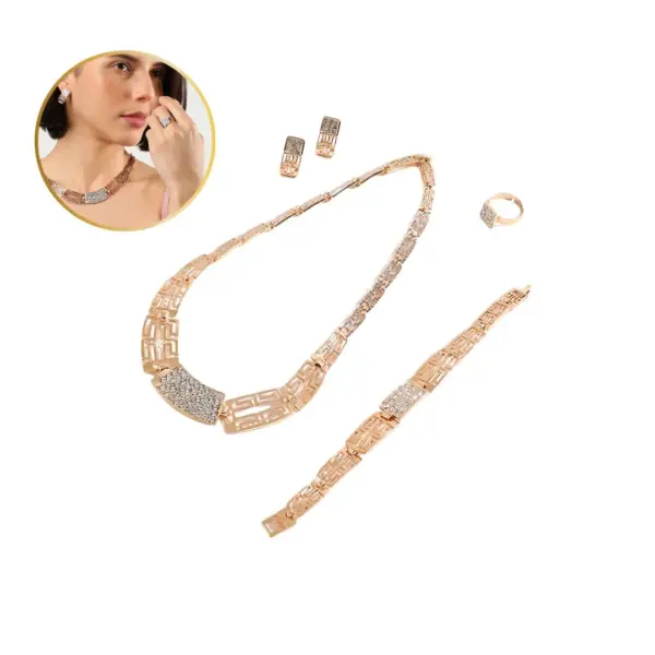 Cjelokupan komplet nakita Prestige: ogrlica, narukvica, naušnice i prsten u usklađenom dizajnu